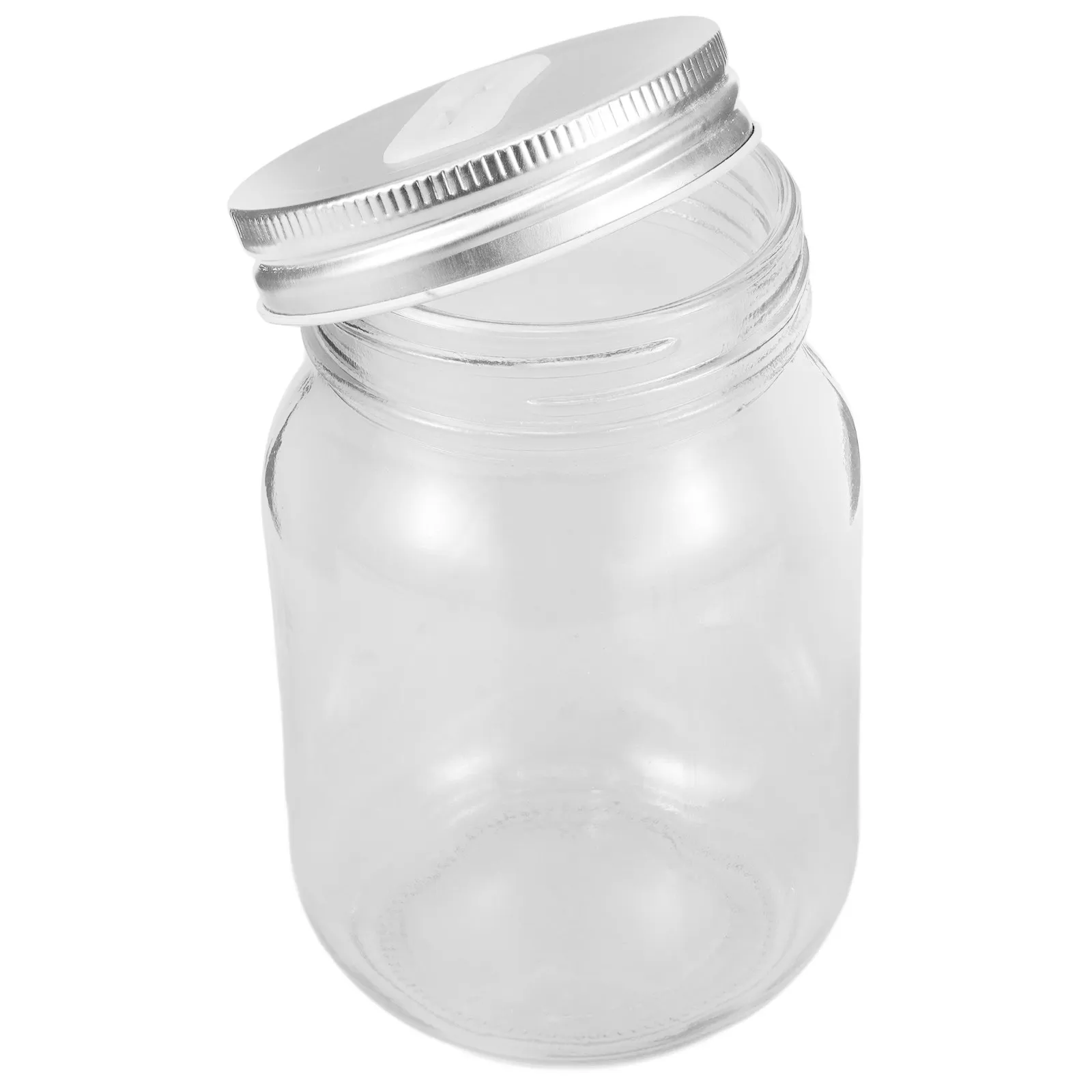 Clear Glass Self-Discipline Point Jar Transparent Money Bank Slotted Lid Coin Saving Clear Piggy Bank for Reward Tracking