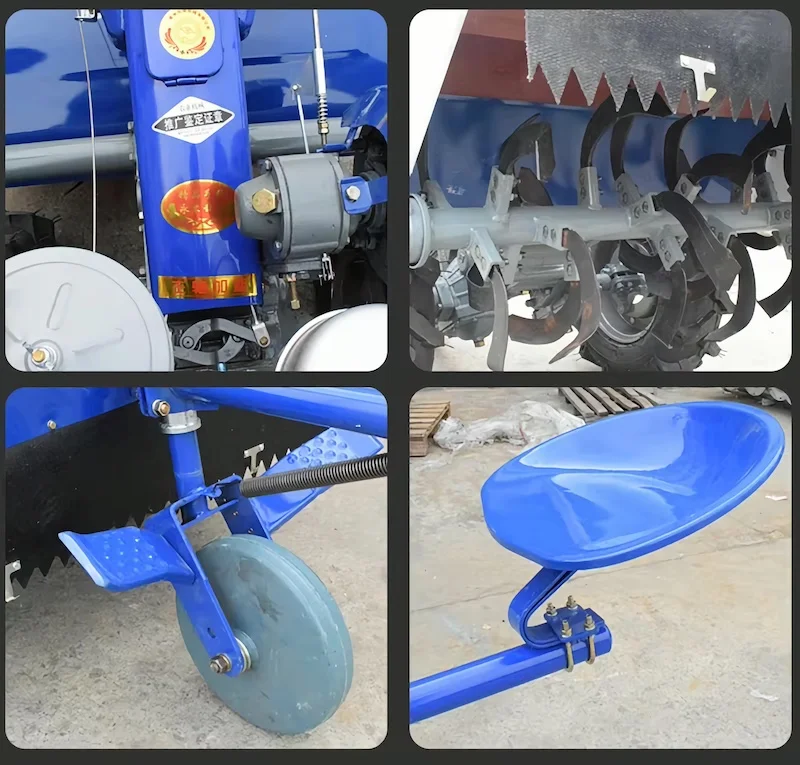 รถไถเดินตาม 15HP รถแทรกเตอร์ฟาร์มเครื่องจักรกลการเกษตรเกษตรเกษตรกรโรตารีเกษตรกรแบรนด์ชั้นนําของจีน