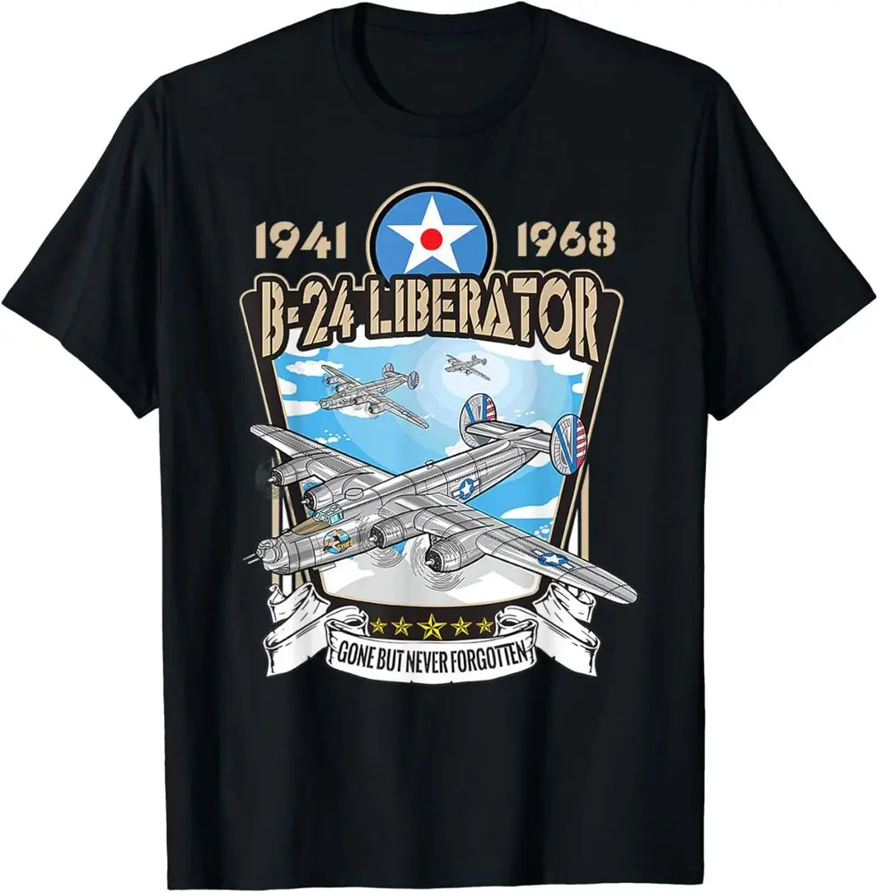 WW2 Aviation B-24 Liberator American Heavy Bomber Gift   Anime Graphic T-shirts for Men Clothing Women