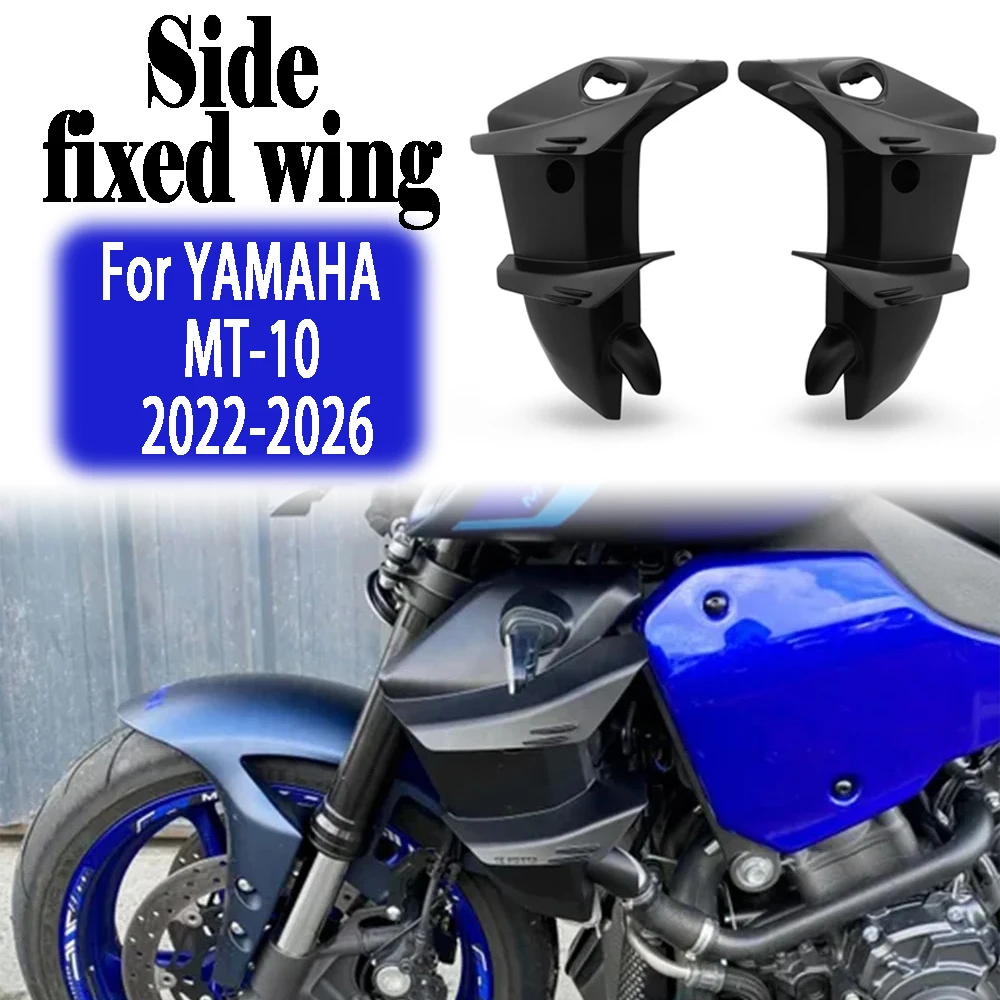 

For YAMAHA MT10 MT-10 mt10 2022-2026 Motorcycle Side Wings Side Spoiler Fairings Fixed Wings Aerodynamic Winglets Accessories