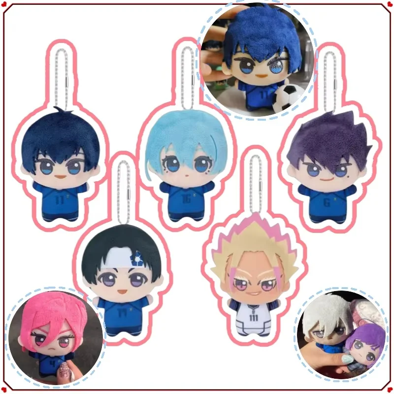 

В наличии 10 см Blue Lock Hiori Isagi Yoichi Nagi Seishiro Mikage Dolls Fluffy Maumet Kawaii Подвеска Кукольный Брелок Брелок Подарки