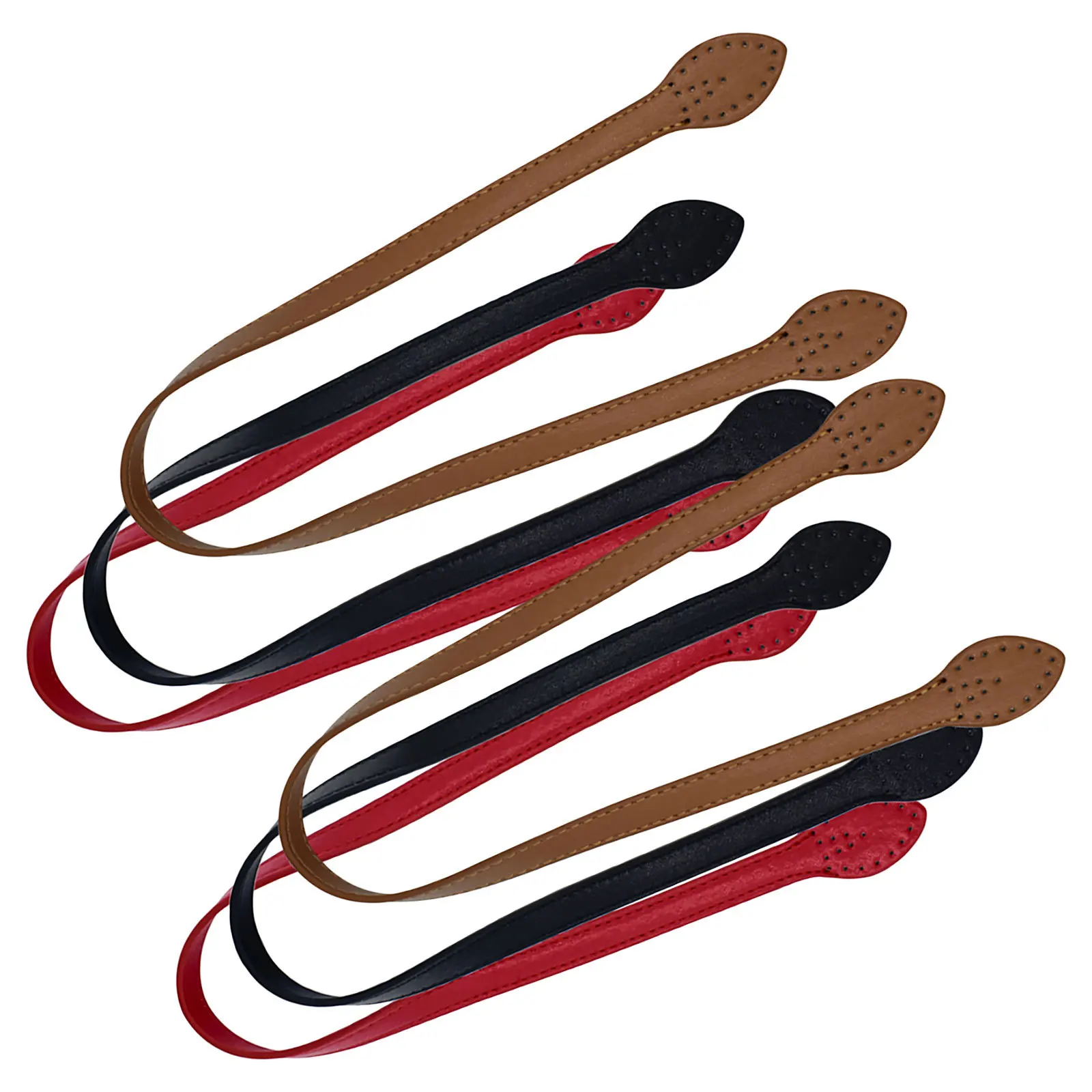 

6pcs Strap Brown Bag H for Women Vintage Tote Purse Belt Fashion DIY Replacement Shoulder Straps