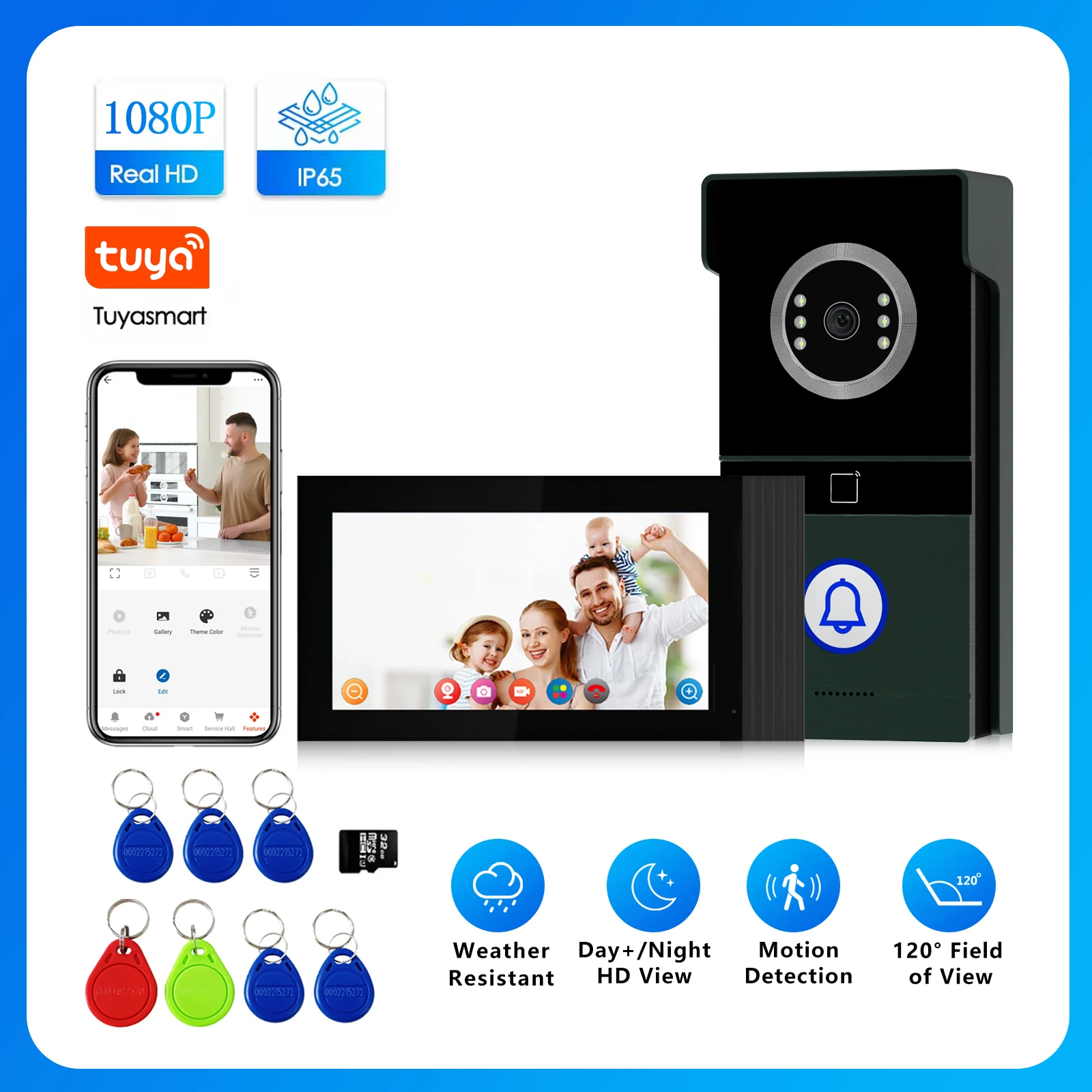 Tuya 7-дюймовая камера 1080p