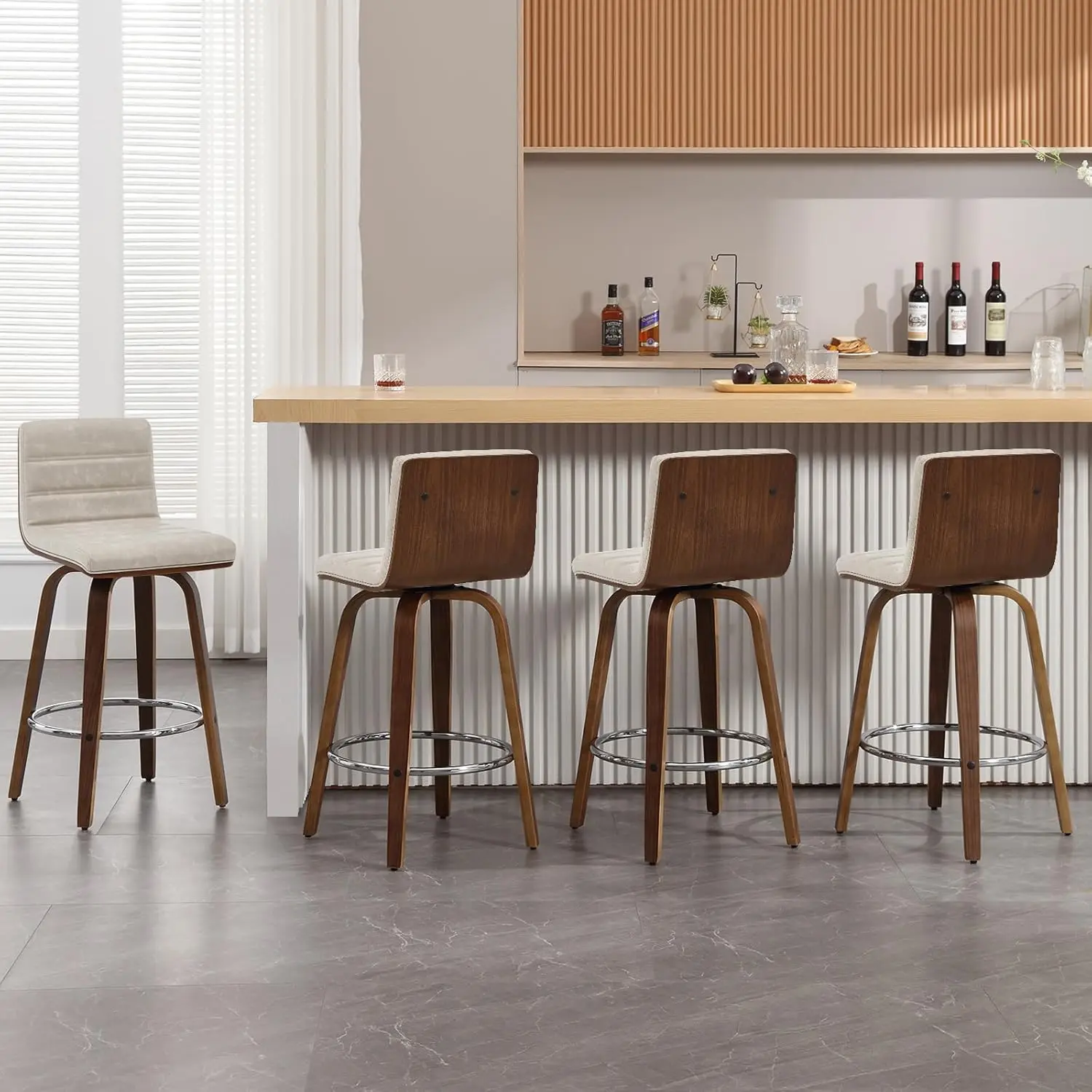 Bar Stools Counter Height Set of 4, 26