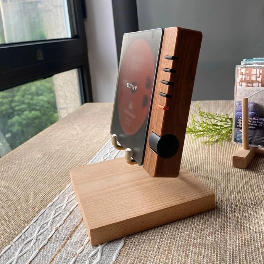 Black Walnut Vinyl Record Player Stand Storage Rack Album Display Shelf Disc Organizer Holder For Home Office Decor Shelf