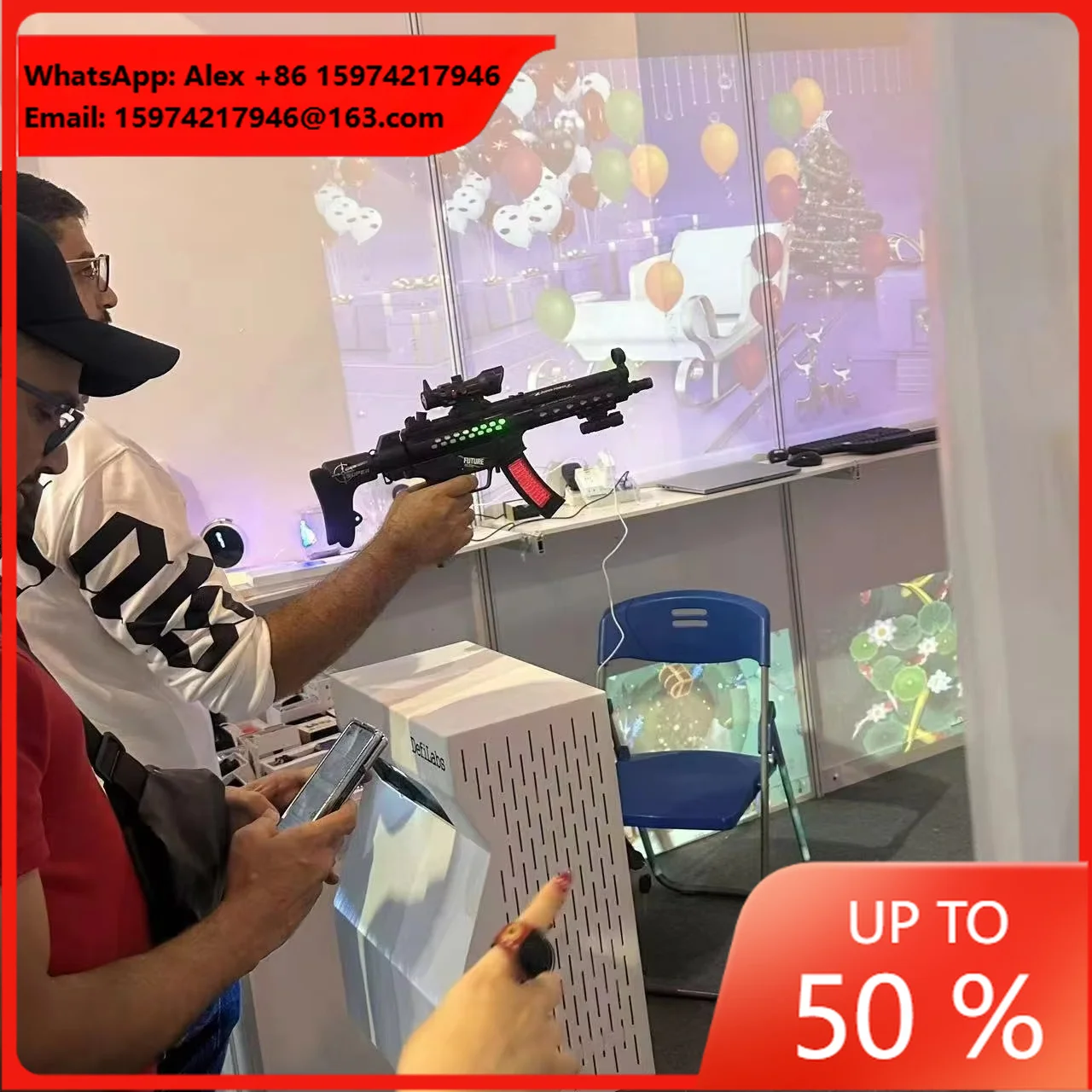 30 Keys Popular Remote-controlled Laser Shooting Games Interactive Wall Projection For Exhibition