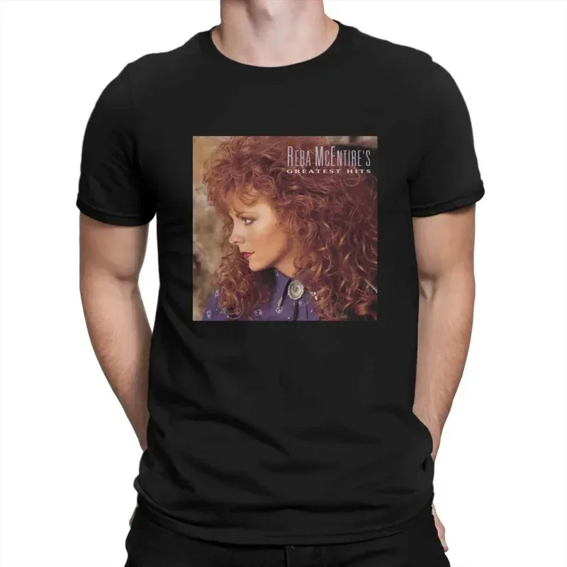 Camiseta de algodón para hombre, camisa de manga corta con cuello redondo, Reba, McentireMusic