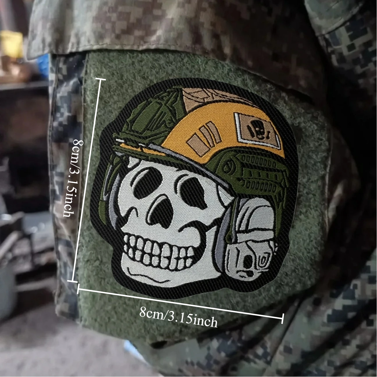 Parche táctico esqueleto operador – Velcro para ropa y mochila