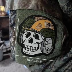 Parche táctico esqueleto operador – Velcro para ropa y mochila