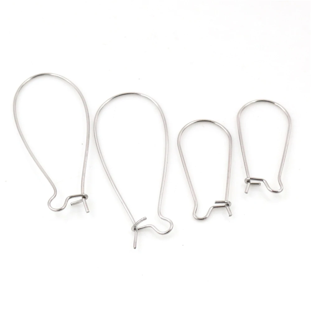 50 sztuk/partia 9X1 8mm/11x2 4mm/16x38mm 316 ze stali nierdzewnej kolczyk haki nerek kolczyk ucha przewody ustalenia DIY two...