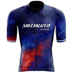 Summer Men Short Sleeve Cycling Jersey MTB Maillot Bike Shirt Breathable Tricota Mountain Pro Team Bicycle Sports Clothing 2025