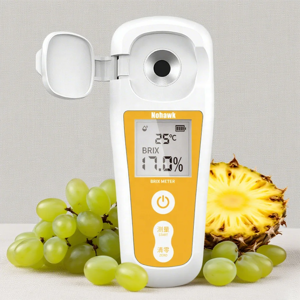 

BM-03S Digital LCD Refractometer 0~55% Brix Densimeter ATC Function Sugar Meter for Fruit Wine Beer Test Sugar Concentration