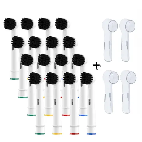 Replacement Brush Heads with Bamboo Charcoal Infused Bristles Fit for Oral B Pro Series 100 500 1000 1500 2000 2500 3000