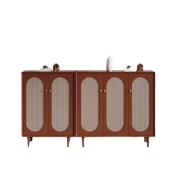 

Шкаф для обуви из ротанга из массива дерева, входной шкаф, небольшая квартира, хранилище, дышащий шкаф