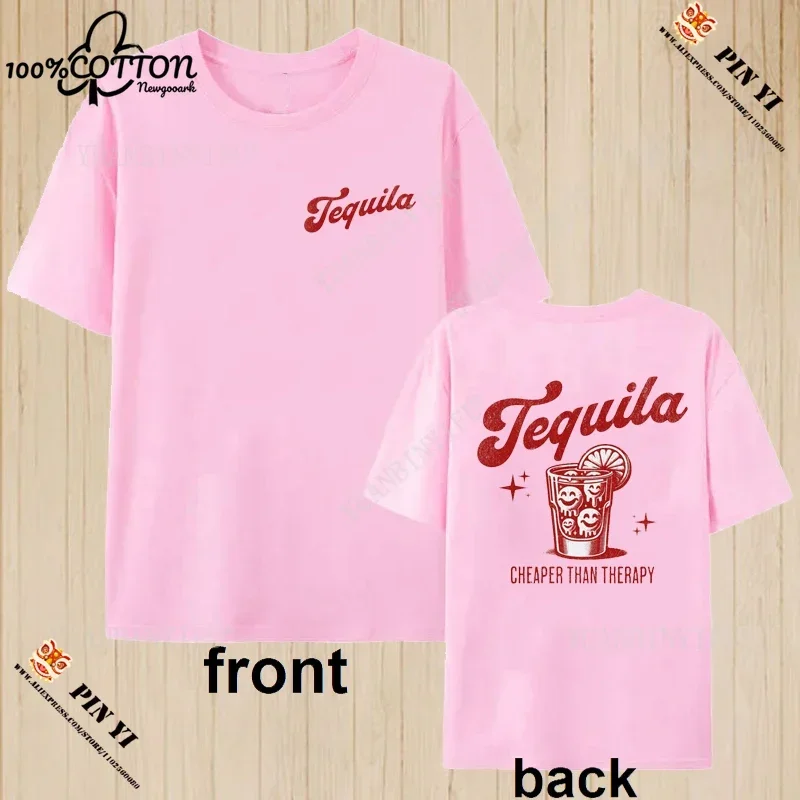 قائمة جديدة أزياء تيكيلا أرخص من العلاج للجنسين قمم مريحة البساطة فضفاضة الشارع الشهير Crewneck تي شيرتات قطن #4