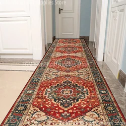 Persian Style Living Room Hall Carpet Long Hallway Corridor Rugs Non-slip Stairs Decor Runner Rug Kitchen Mat Size Customized