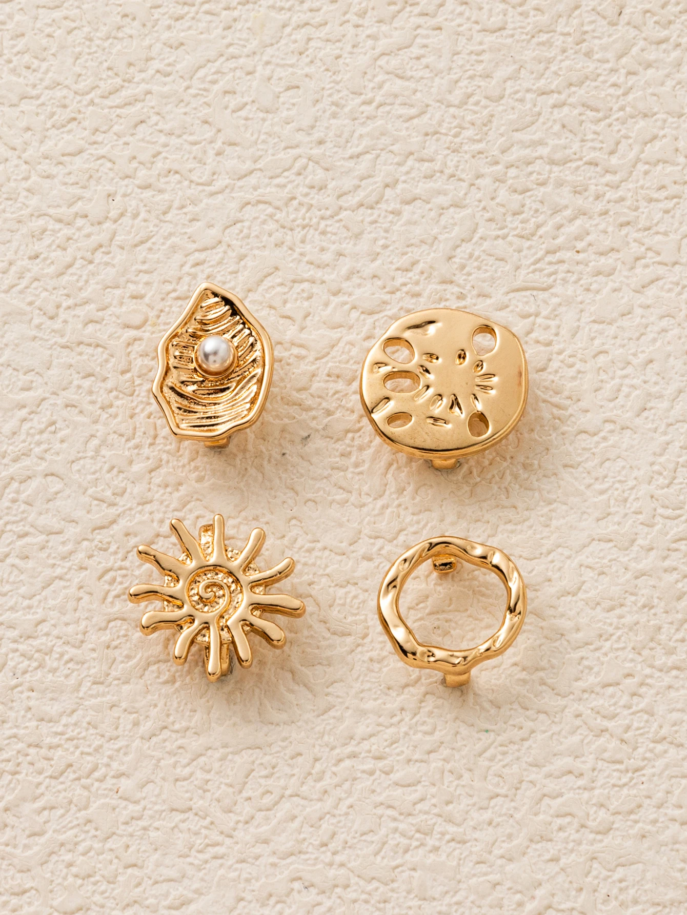 Modischer, neuer Stil: Runde, perlenförmige Sonnenschalen-Anhänger für DIY-Schmuck – Detail 3