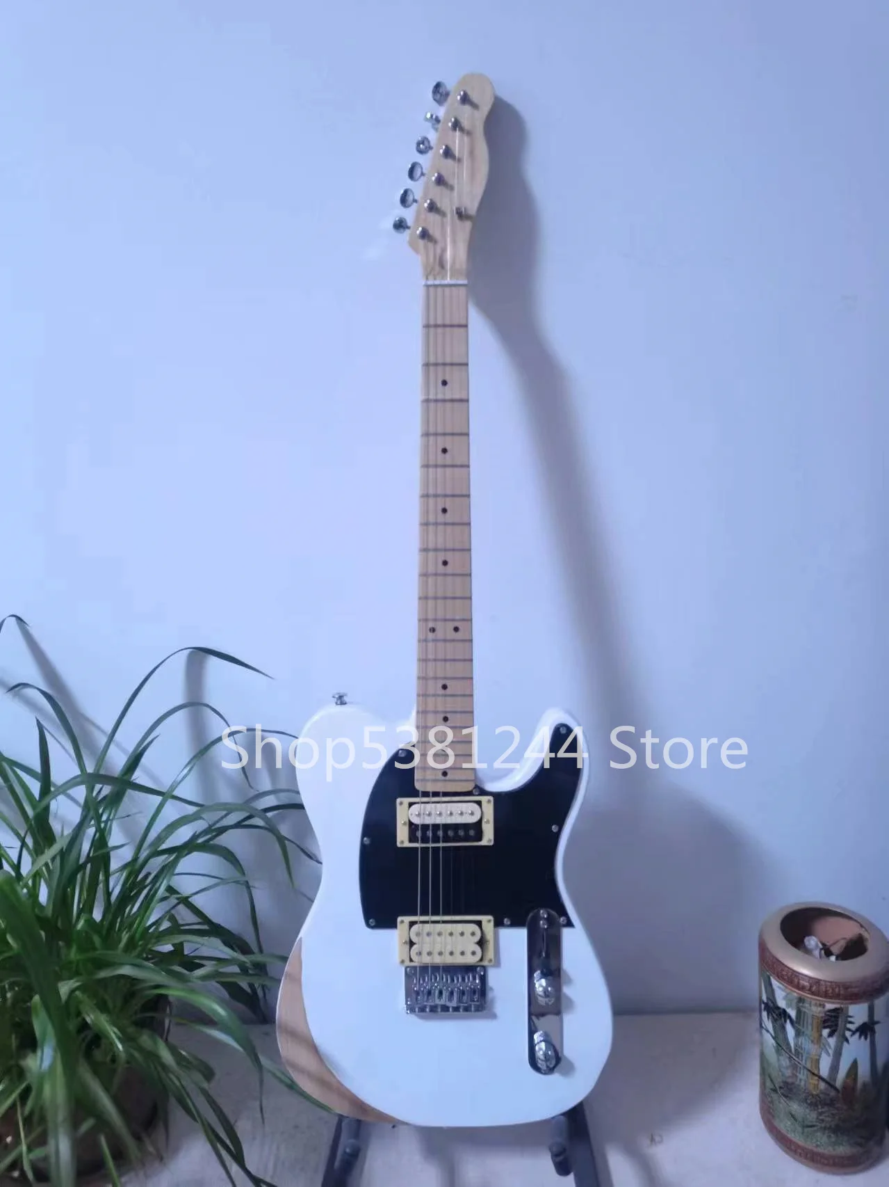 

6-string electric guitar, black matte, customizable, free shipping