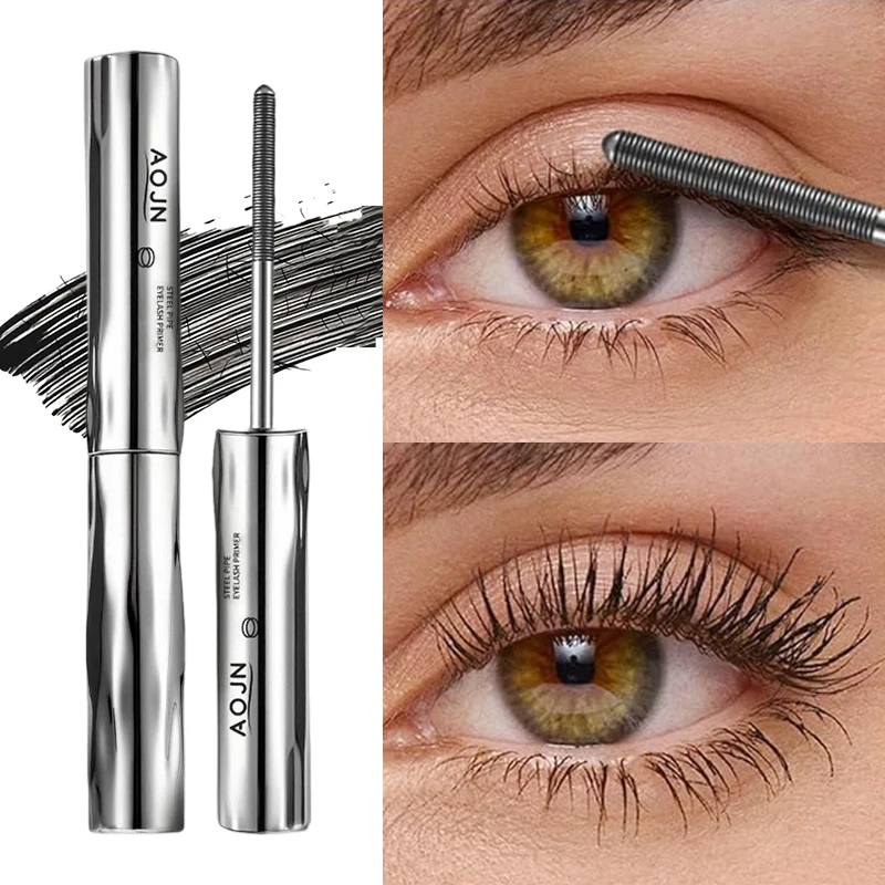 ماسكارا مادة حلزونية من أنابيب الصلب، قاعدة الماسكارا، رأس فرشاة حلزونية خاصة، ماسكارا أنبوبية فولاذية على مدار 24 ساعة، مكياج برايمر للرموش الدائمة #3