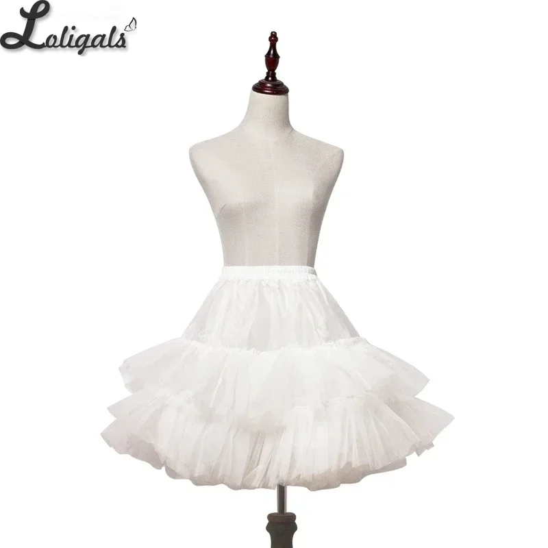 

White Lolita Petticoat Short Tiered Organza Pettiskirt