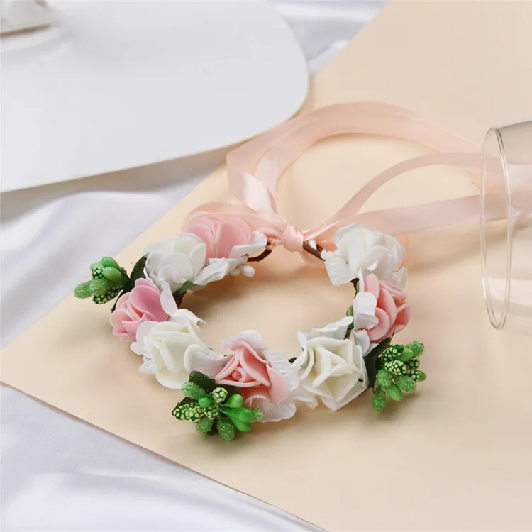 Wedding Decoration Hair Band Bohemian Dress Summer Seaside Beach Flowers Bridesmaid  Hair Band Wreath Lead The Role YYW04