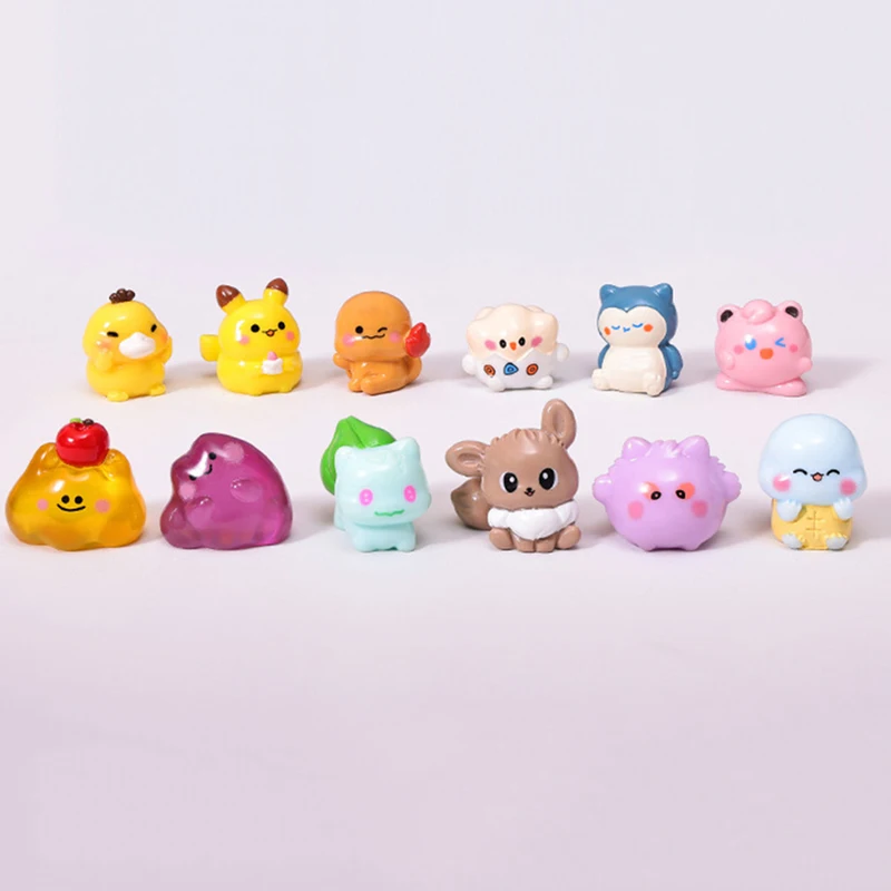 6 Stück/Set 12 Arten Pokemon Pikachu Anime-Figuren Niedliche Charmander-Modelle Leuchtende Kawaii-Ornamente Sammlerspielzeug Geschenk