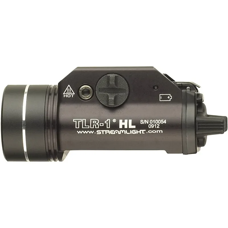 Streamlight 69260 TLR-1 HL 1000-Lumen senjata lampu dengan rel menemukan kunci dan baterai Lithium, kotak, HITAM