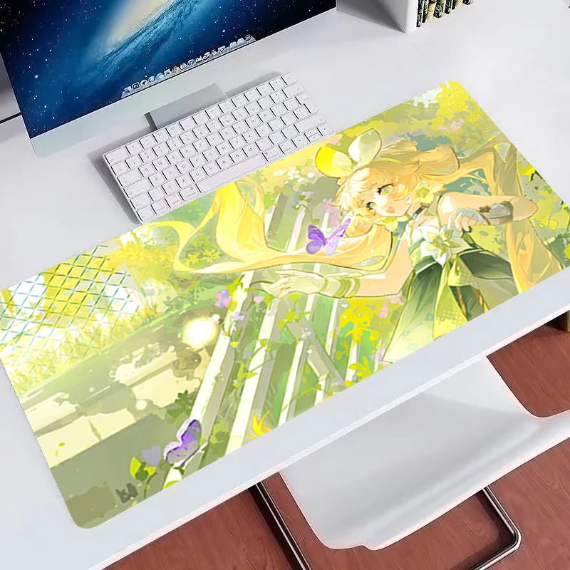 kawaii Mouse Pad PC Computer Gaming Accessories Non-Slip Wuthering Waves Verina Large Rubber Mousepads Gamer Keyboard Desk Mat