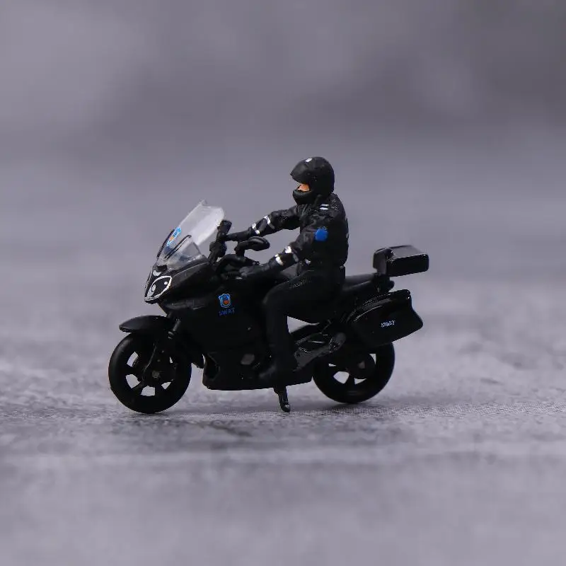 1/64 Miniature Alloy Motorcycle Model Public Security Special Police Display Kid Birthday Gift
