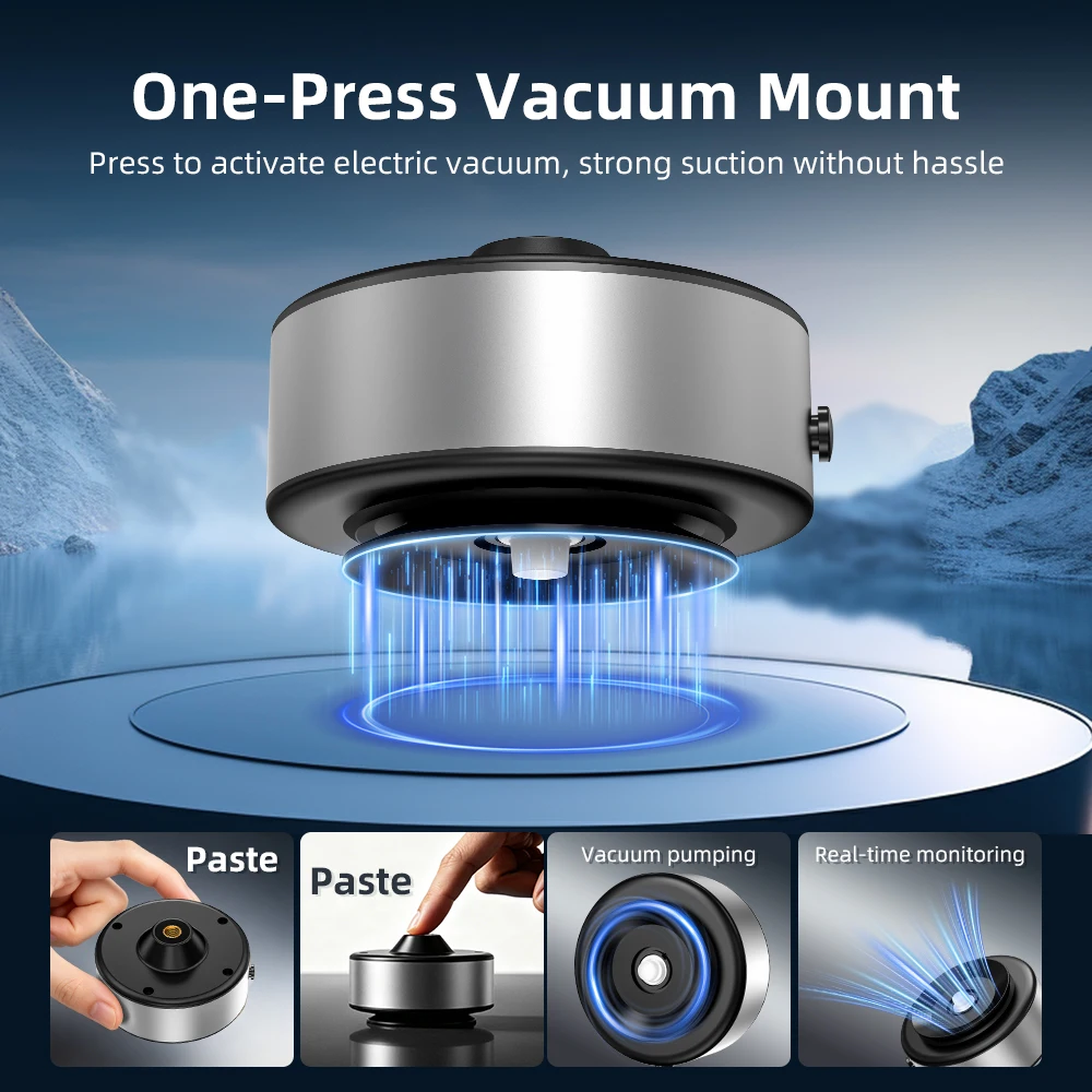 Suction Cup Mount Holder Stand for Action Camera Mobile Phone Car Travel Vlog Video Shooting Recording Photography Accessories ﻿ view 2