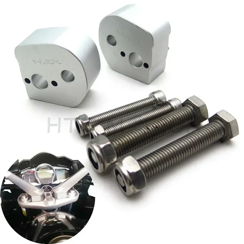 

Motorcycle Parts 1'' for Yamaha FJR 1300 2006-2019 Adjust Handlebar Silver Spacers Riser Mount Kit