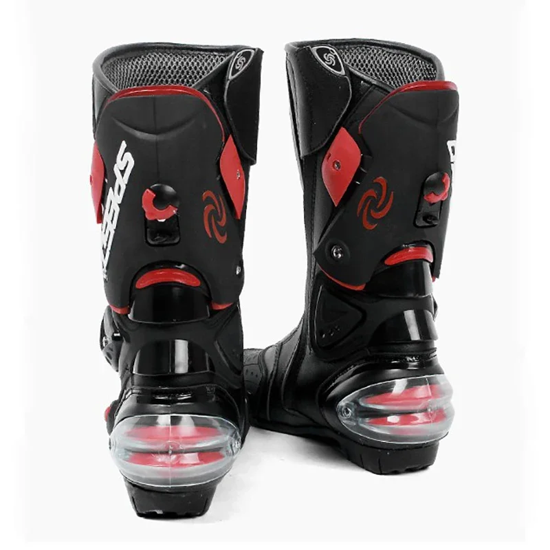 Microfiber Leather Motorcycle Boots Men's SPEED Racing Dirt Bike