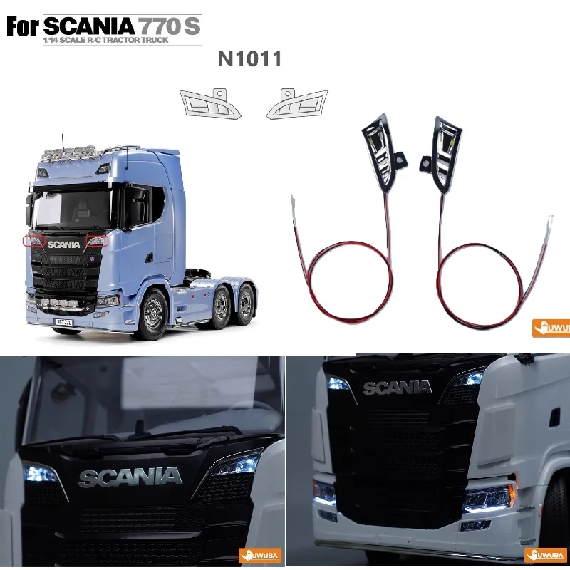 

1:14th Scale Front Spotlight Lamp for Tamiya RC Dump Truck SCANIA 770S 6X4 56368 8X4 56371 Car Accessories