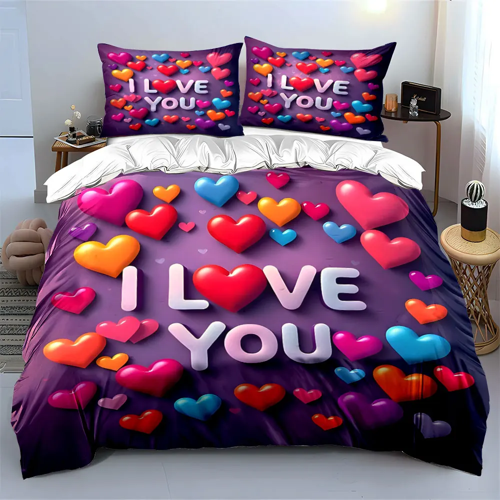 

Heart-Shaped Balloon Confession Theme Print Soft Comfortable Duvet Cover Bedding Set Included 1*Duvet Cover 2*Pillowcases