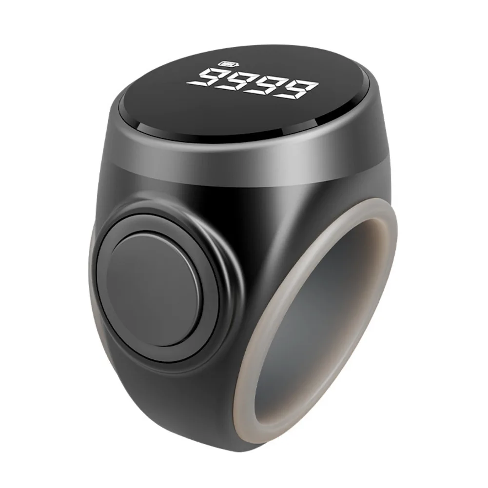 Counting Tasks Black Adjustable Fit Ring Counter Electronic Accurate Data Monitoring Bright Informative Display