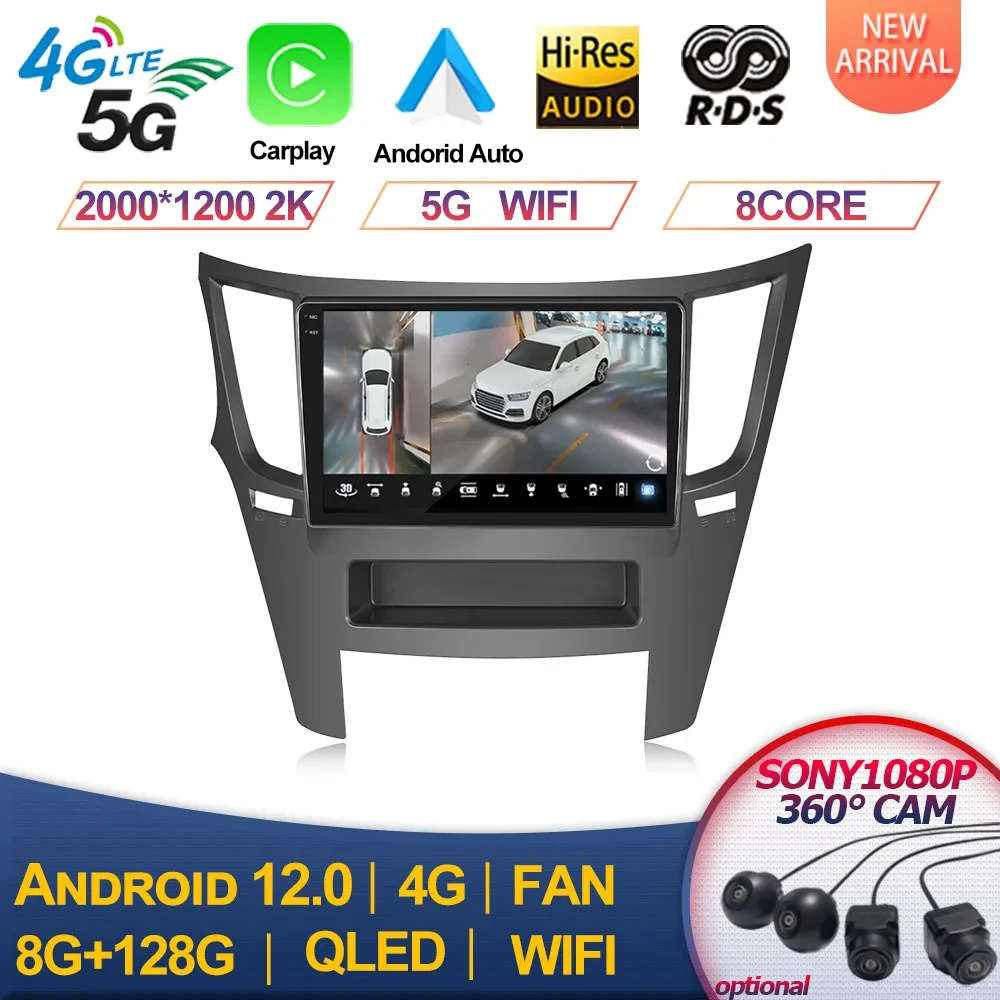 

for SUBARU Legacy/OUTBACK 2010-2016 Car Android CarPlay Radio Multimedia Player 2 Din Autoradio Video GPS WiFi