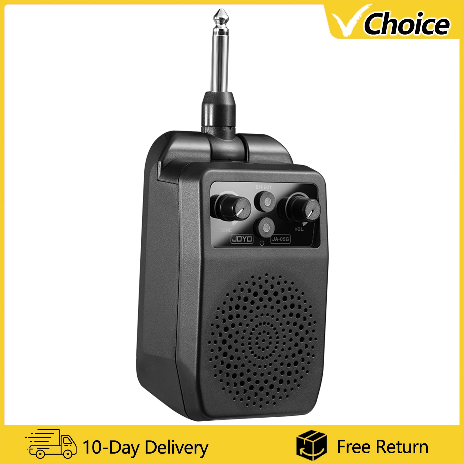 JOYO JA-05G Portable Guitar Plug Amplifier Built-in 4 Effects Plug and Play Mini Amp Speaker for Electric Guitar Practice