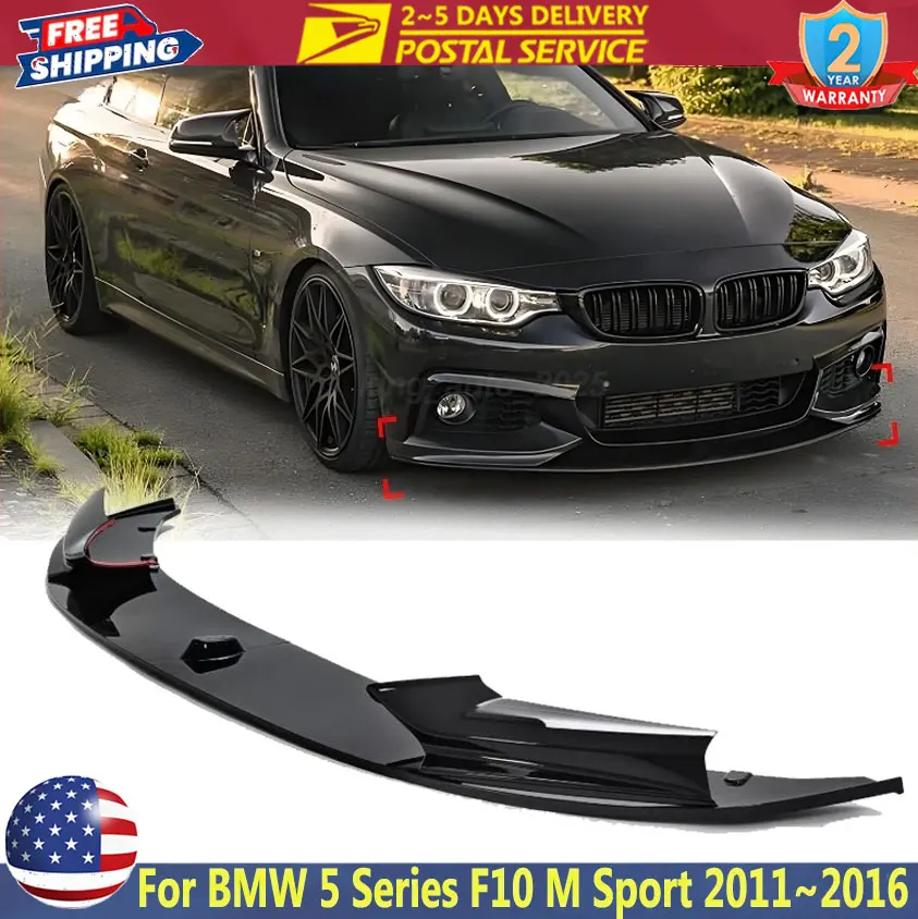 

Глянцевый черный сплиттер переднего бампера для BMW 5 серии F10 M Sport 520i 535i 528i 2011~2016, сплиттер M Sport