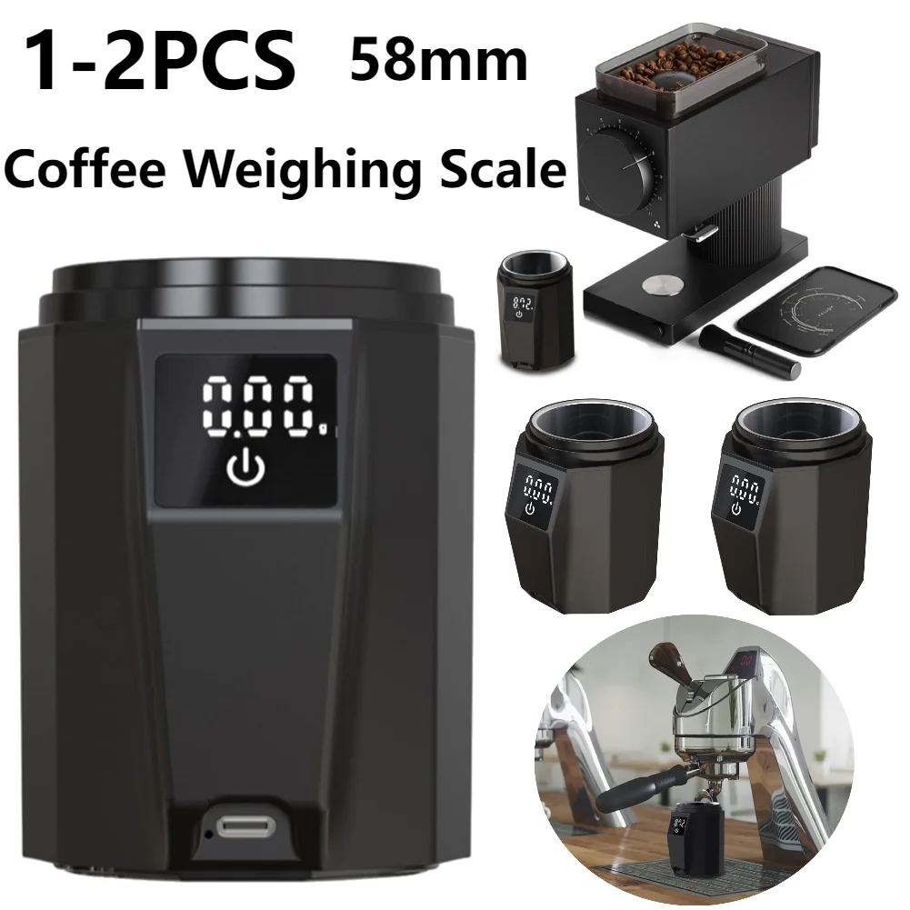 

LCD Coffee Weighting Cup 58mm Electronic Coffee Weighing Scale 0.1g Precision Espresso Scale for Espresso Coffee French Press