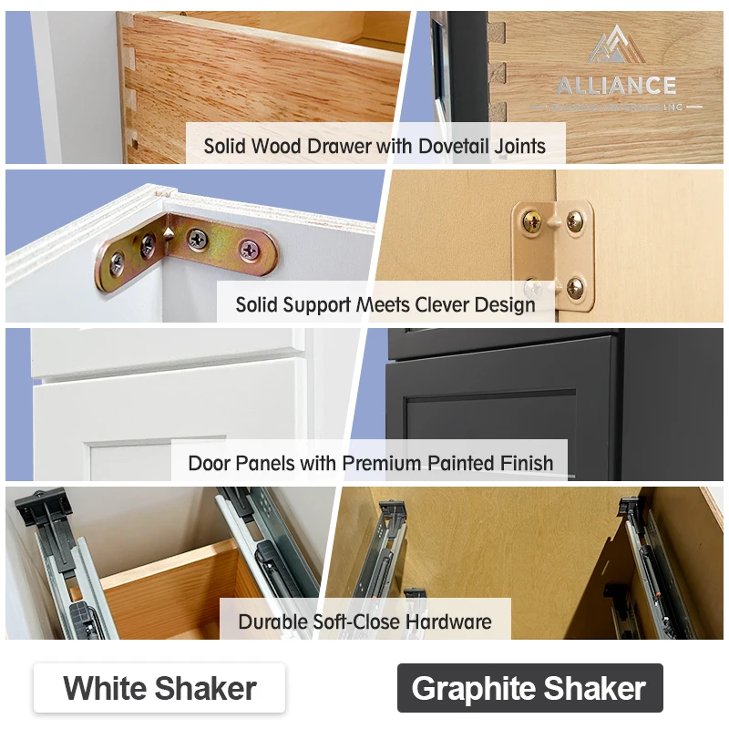 خزانة درج DB21 RTA |   نمط باب شاكر |   خزانة تخزين المطبخ |   21 بوصة عرض × 34.5 بوصة ارتفاع × 24 بوصة عمق