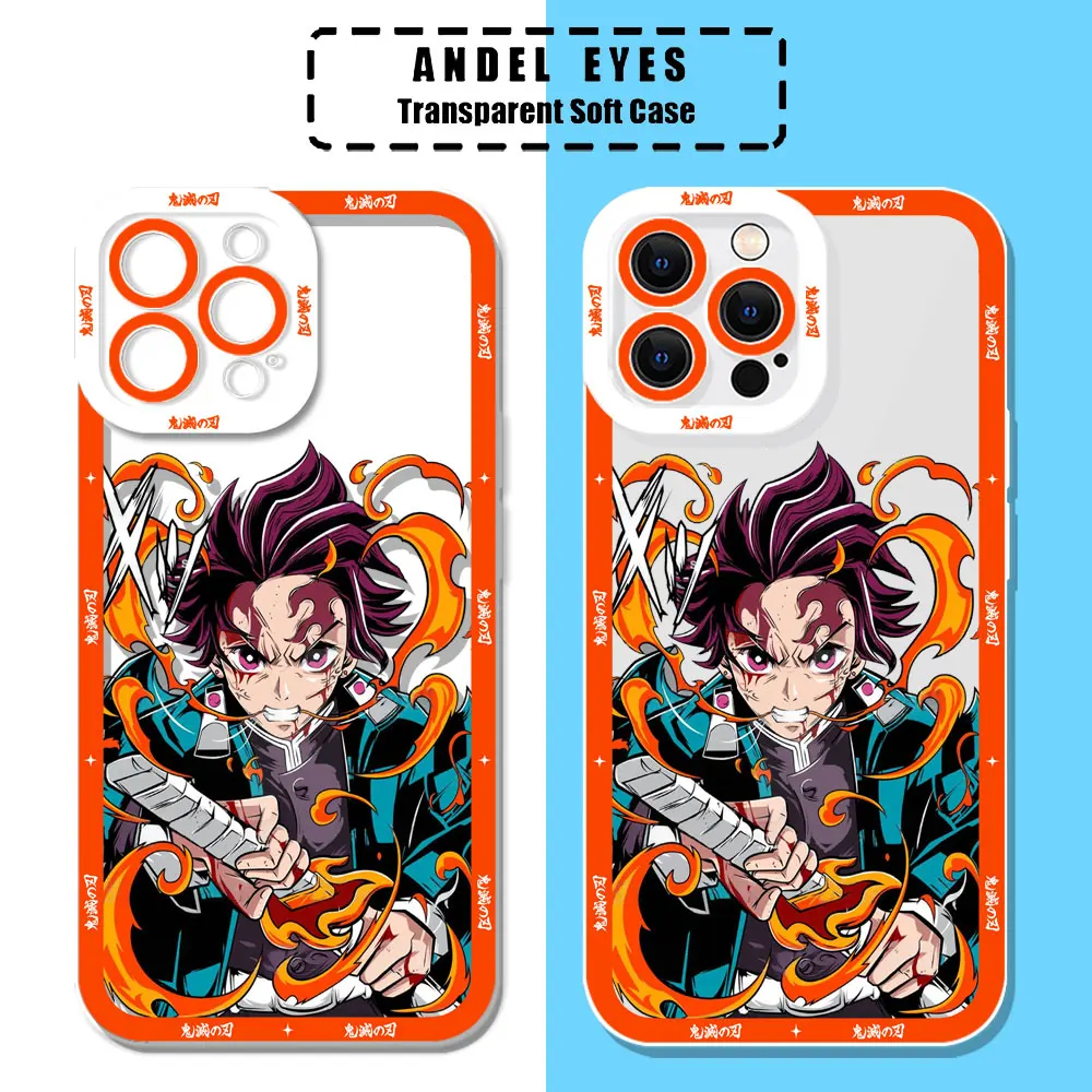 Japan Anime Demon Slayer Phone Case For Motorola MOTO G73 G72 G71 G60S G53 G52 G32 G30 G22 G9 Edge 40 Pro Plus Transparent Cover