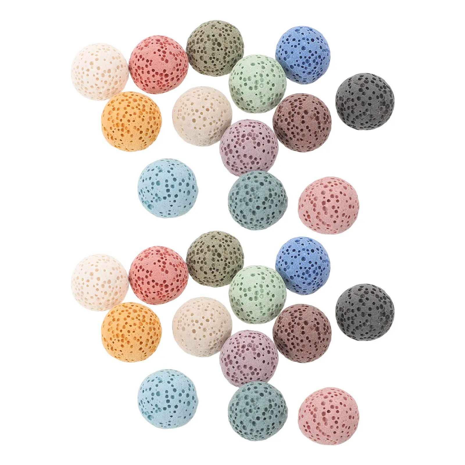 

26Pcs Aromatherapy Volcanic Rock Diffuser Beads Mixed Color Natural Porous Stones Essential Oil Fragrance Stone Set for Home