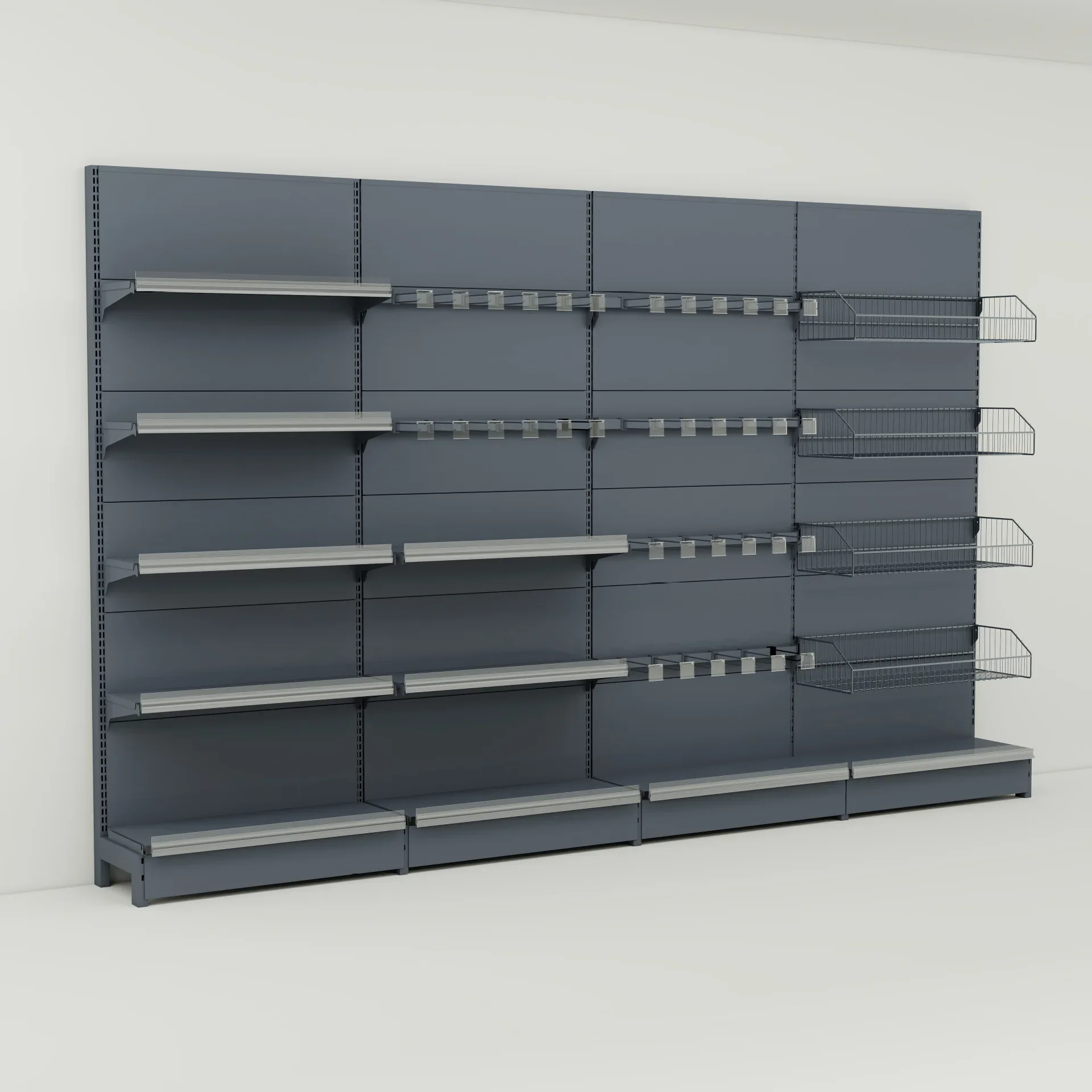 Supermarket shelf display rack, wholesale commercial single- and double-sided snack racks, multi-layer supermarket