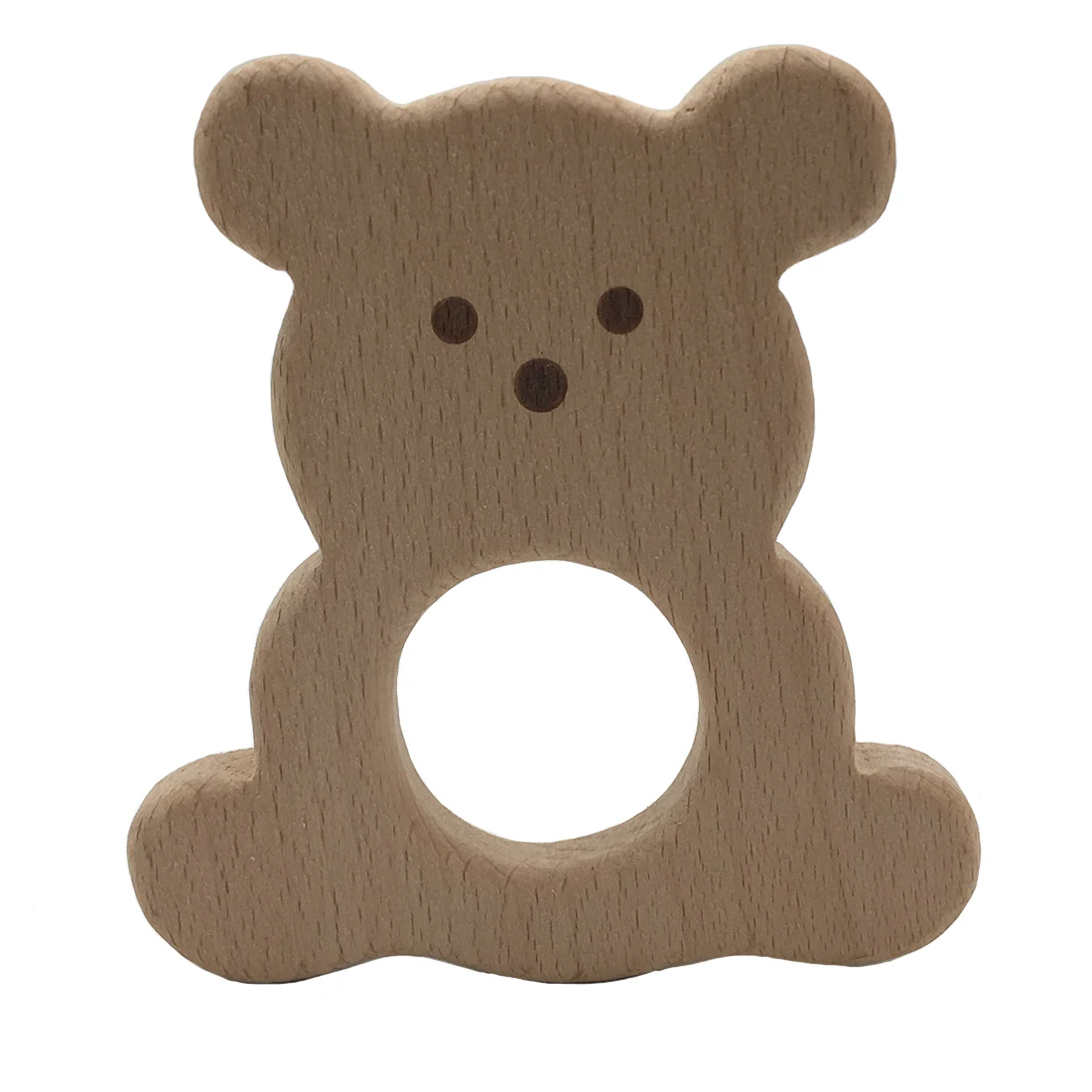 

ABCPICK 10pcs Beech Wooden Bear Pendants Necklace Bracelets DIY Pacifier Chain Jewelry Making Handmade Accessories