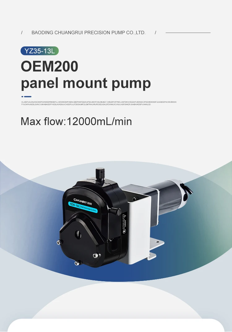 YZ35-13L OEM200 مضخة نقل السوائل الكيميائية التمعجية للاستخدام الصناعي