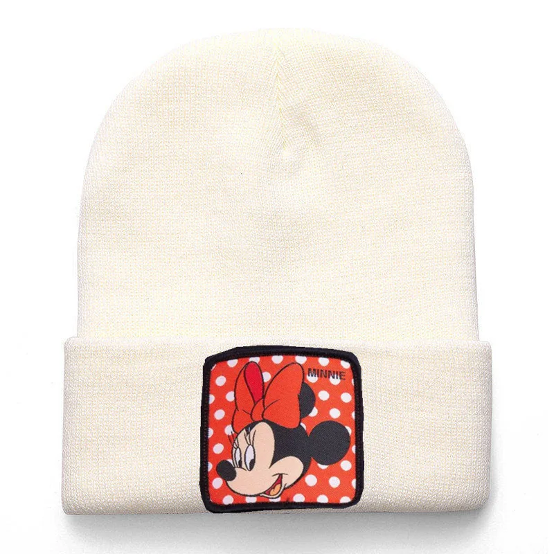 Disney Knitted Hat Mickey Mouse Beanie High Quality Cotton Casual for Men Women Warm Knitted Winter Hat Fashion Solid Unisex Cap