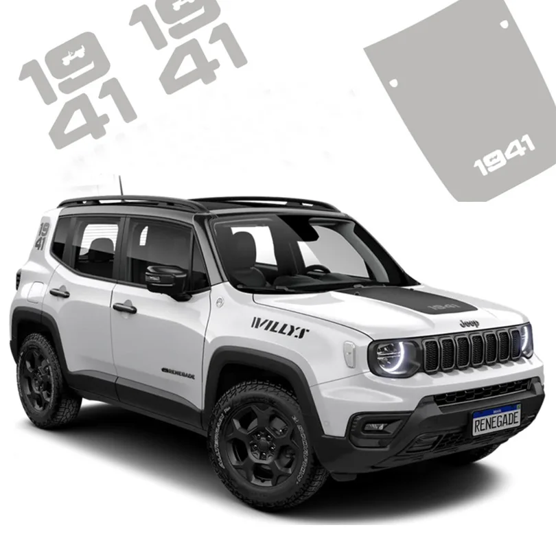 Modified  Head 1941 Style Hood Sticker Scoop Vinyl Graphics Decal Wrap Film Sticker Decoration for Jeep Renegade 2016-2025