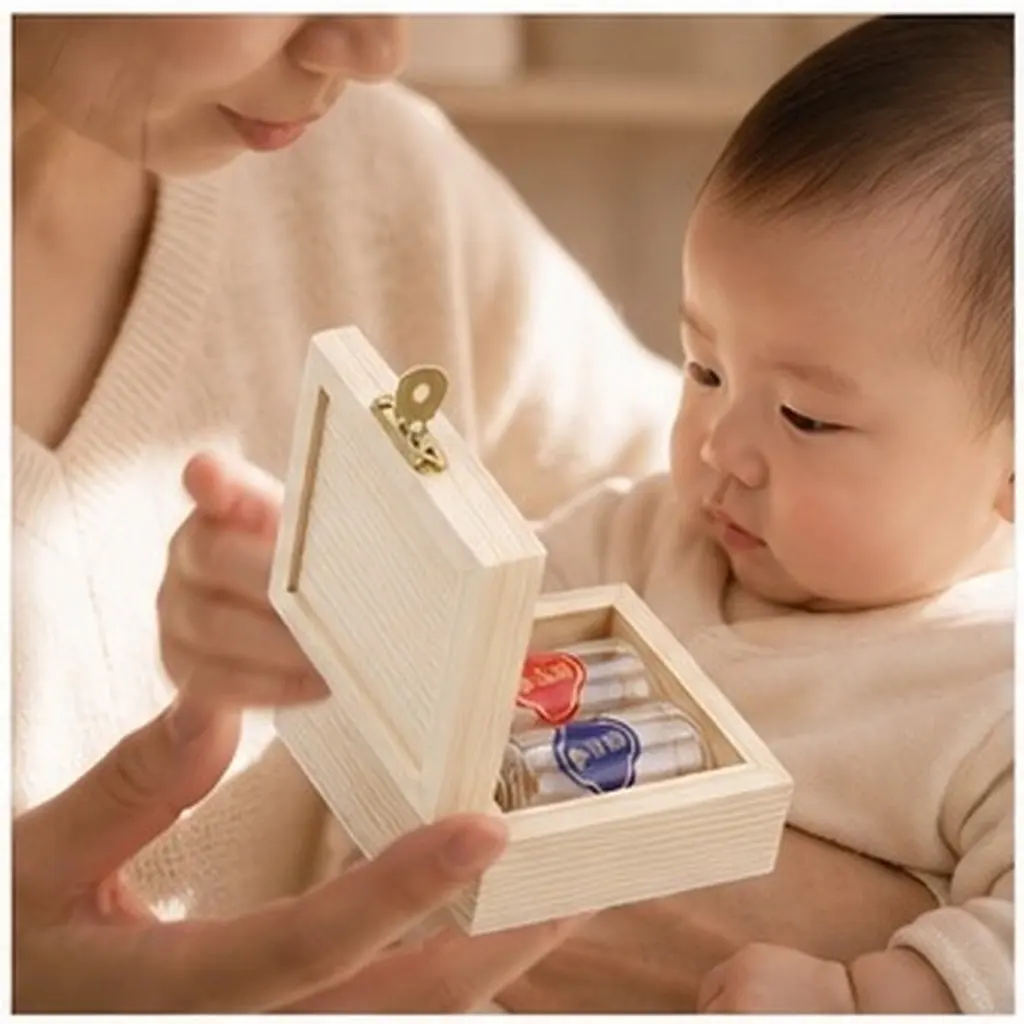 1Set Baby Lanugo Umbilical Cord Keepsake Box Large Capacity Memory Container Newborn First Haircut Preservation Baby Keepsakes