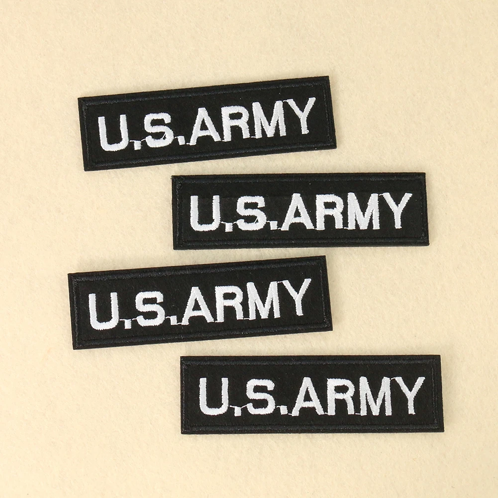 

5 шт., нашивка США, военная буква, косплей, вышивка, утюг на аппликации, значок, сделай сам, ткань для шитья, украшения, лоскутная ткань