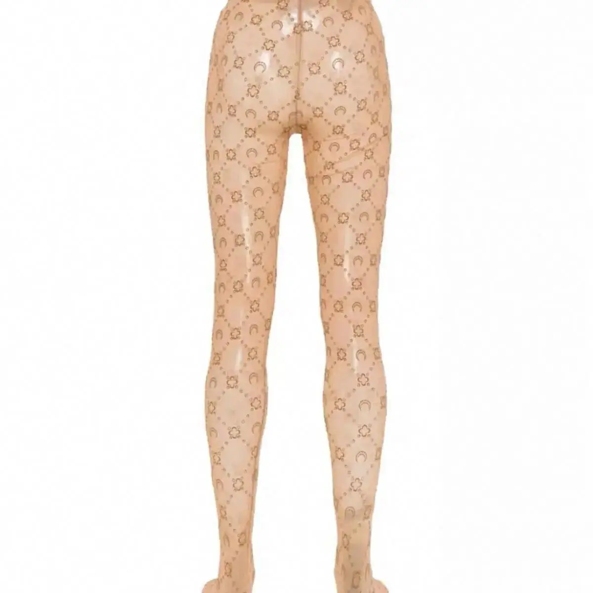 ارتفاع الخصر السراويل النساء الشارع ارتداء مرونة التخسيس ضيق رقيقة الجوارب الخريف موضة بلون القمر منظور شبكة أفخم